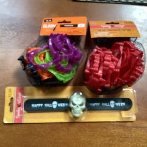 Halloween Vampire Fangs and Light Up Slap Watch Bundle New With Tag